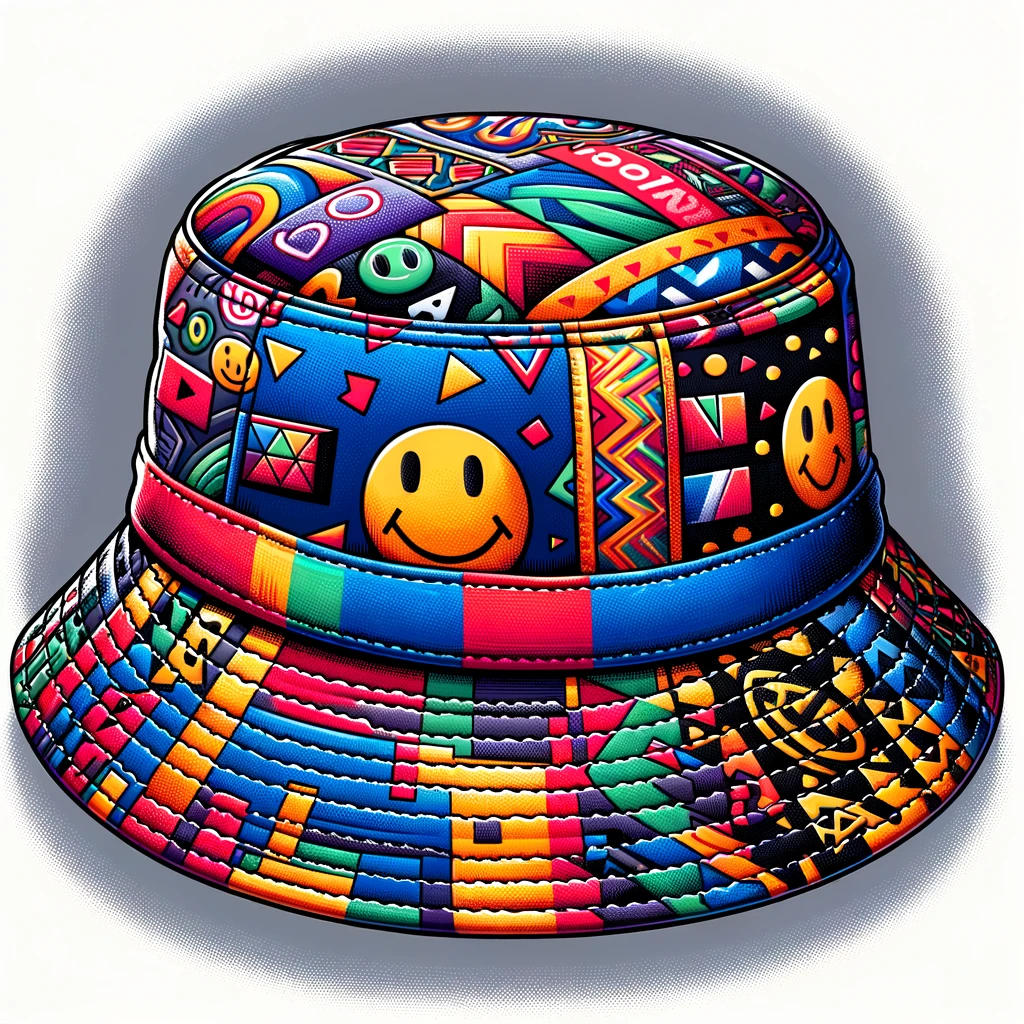 90s Colorful Bucket Hat
