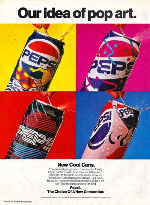 90s Pepsi Advertising Poster